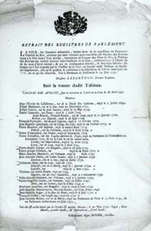 Le premier tableau des avocats de Bordeaux en juin 1752